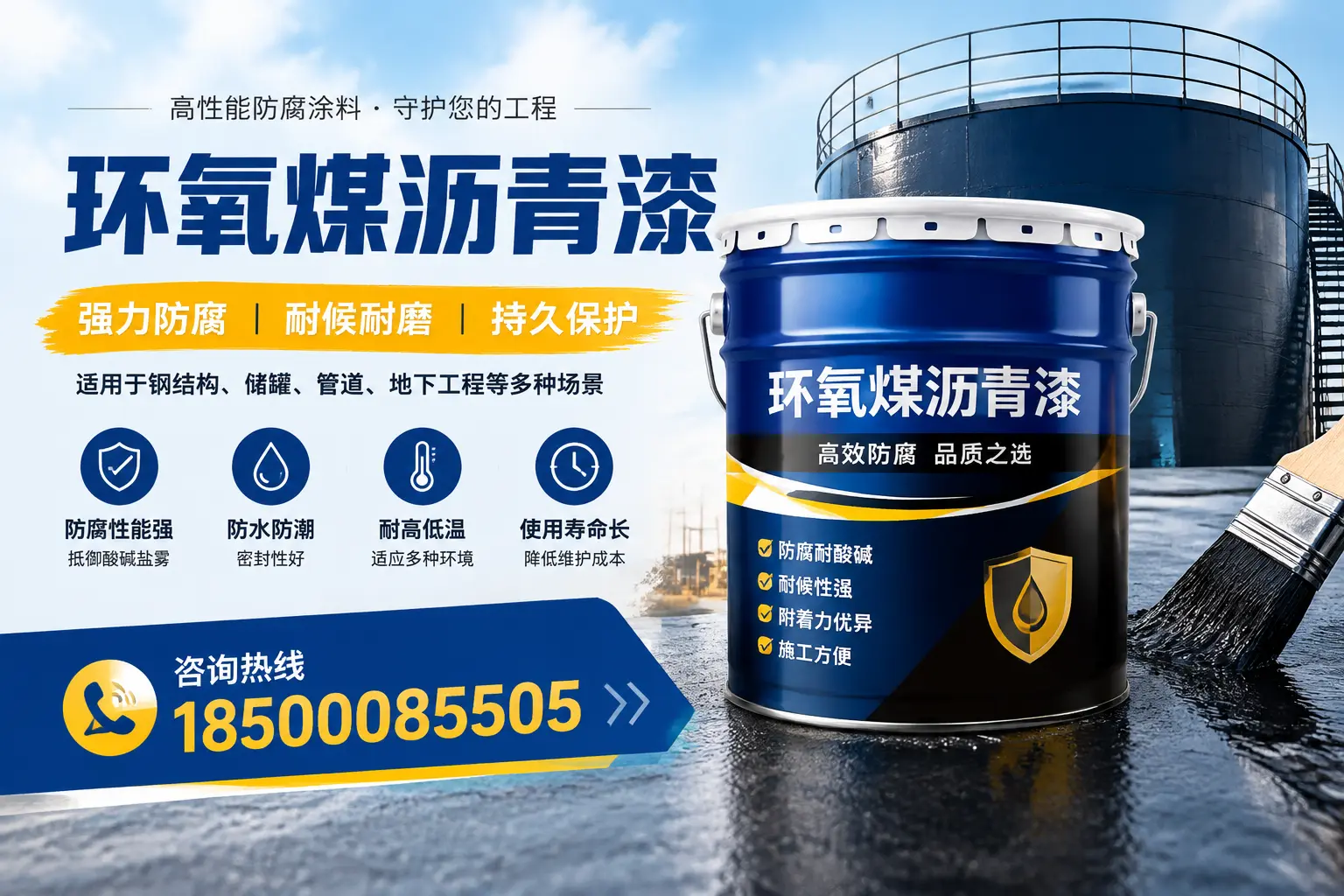 环氧煤沥青漆在工业中的应用，南充企业的选择